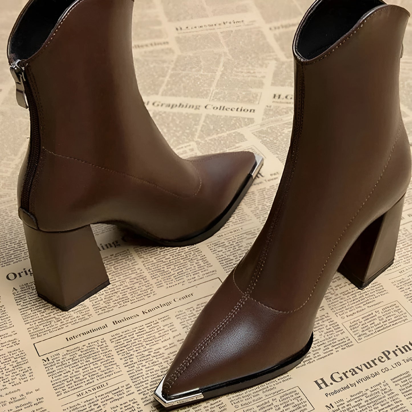 Chloe™ | Elegant Ankelboots med Klack