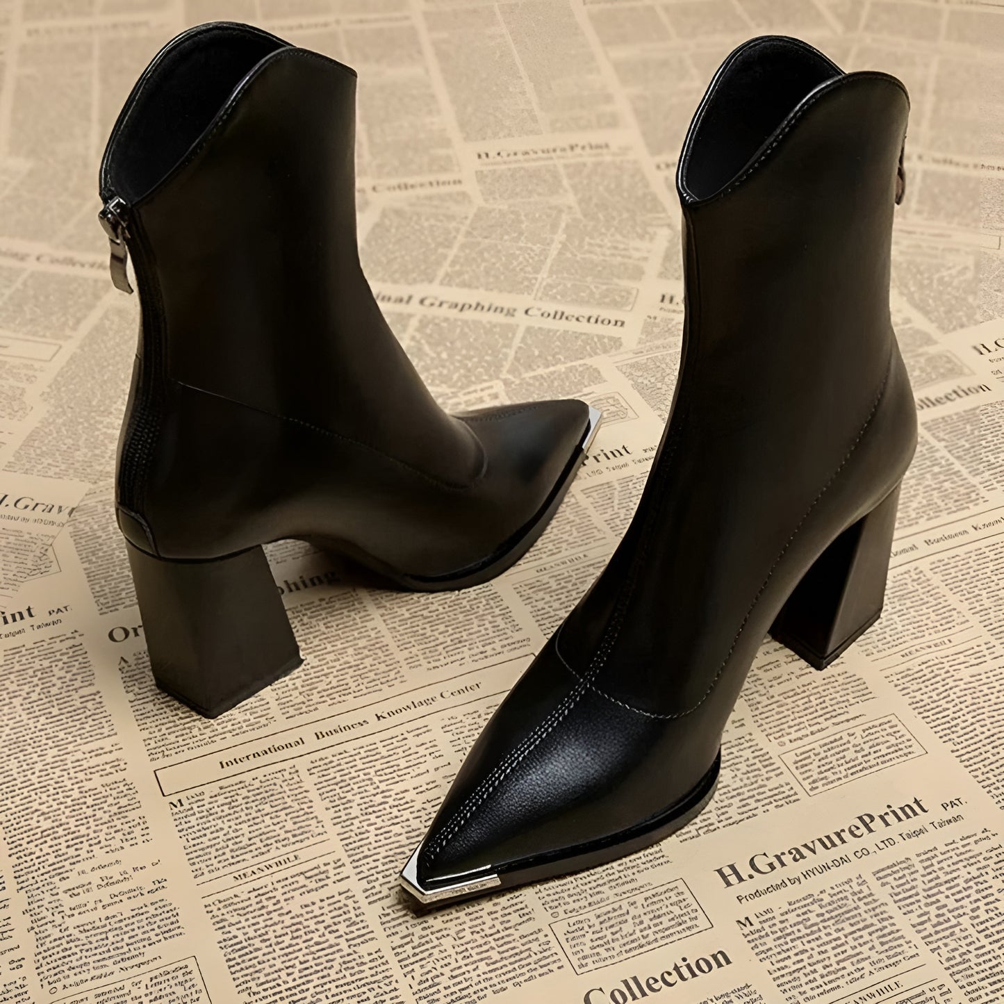 Chloe™ | Elegant Ankelboots med Klack